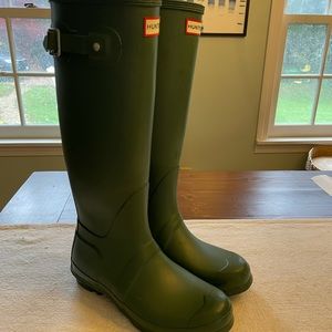 Green Hunter Rain Boots size 7